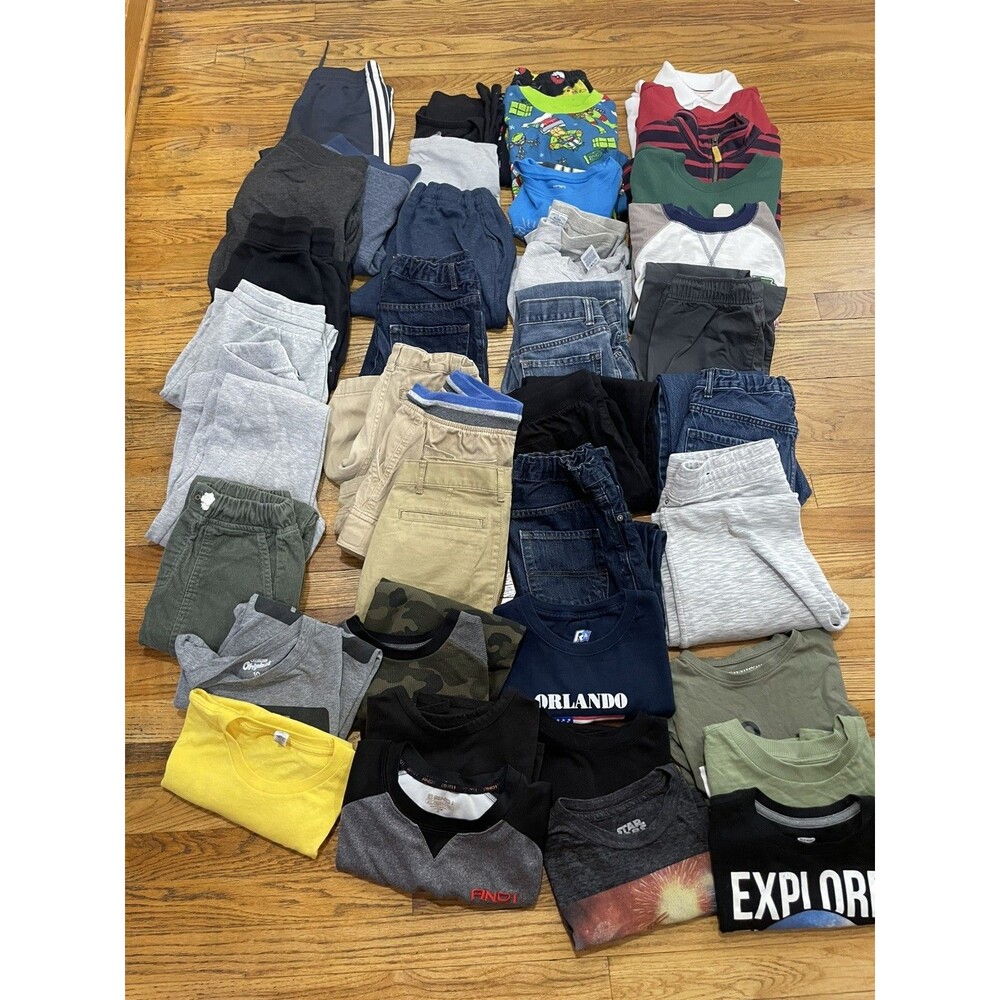 Boys Clothing Size 10 Bundle Lot 42 Pieces – Pants Shirts Shorts – Mixed Brands